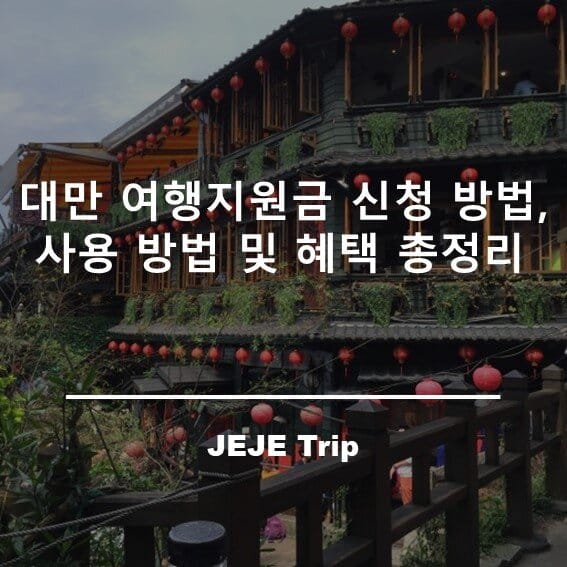 대만 여행지원금 신청 방법, 사용 방법 및 혜택 총정리