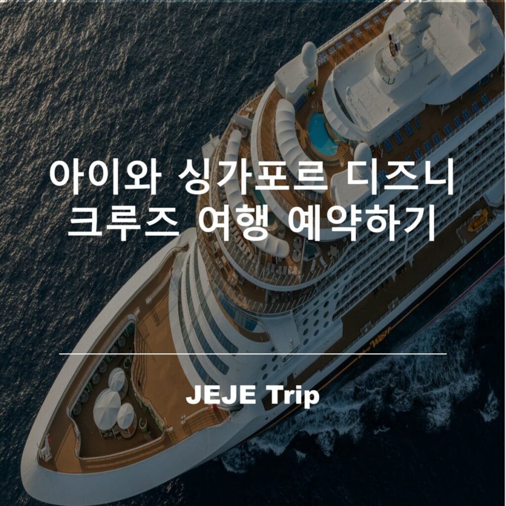 아이와 싱가포르 디즈니 크루즈 여행 예약